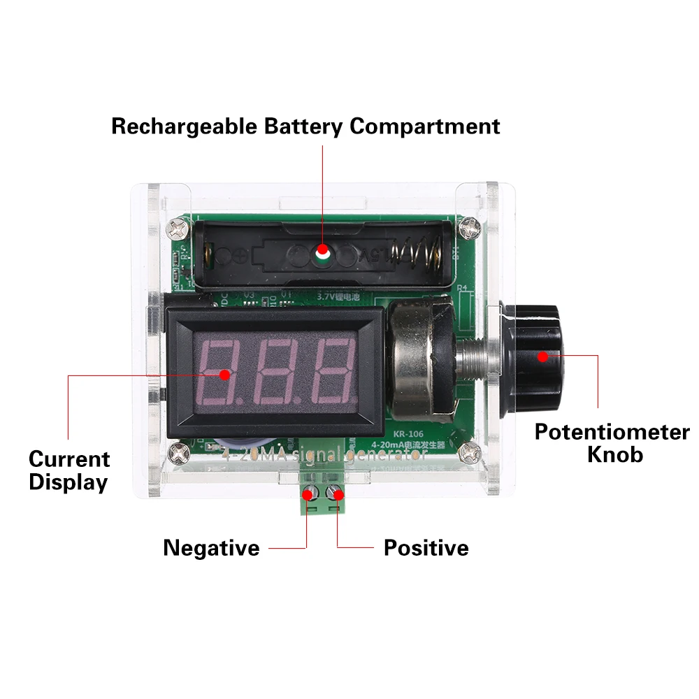 СВЕТОДИОДНЫЙ цифровой генератор сигналов, ручной перезаряжаемый аналоговый генератор тока, настраиваемый дисплей, передатчик напряжения Moudle