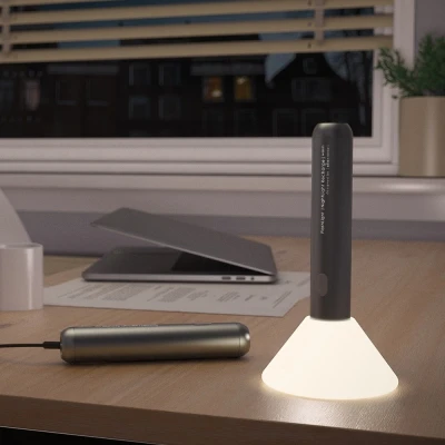 

LED Strong Light Portable Rechargeable Flashlight Table Lamp Portable Night Table Lamp for home, office and outdoor use