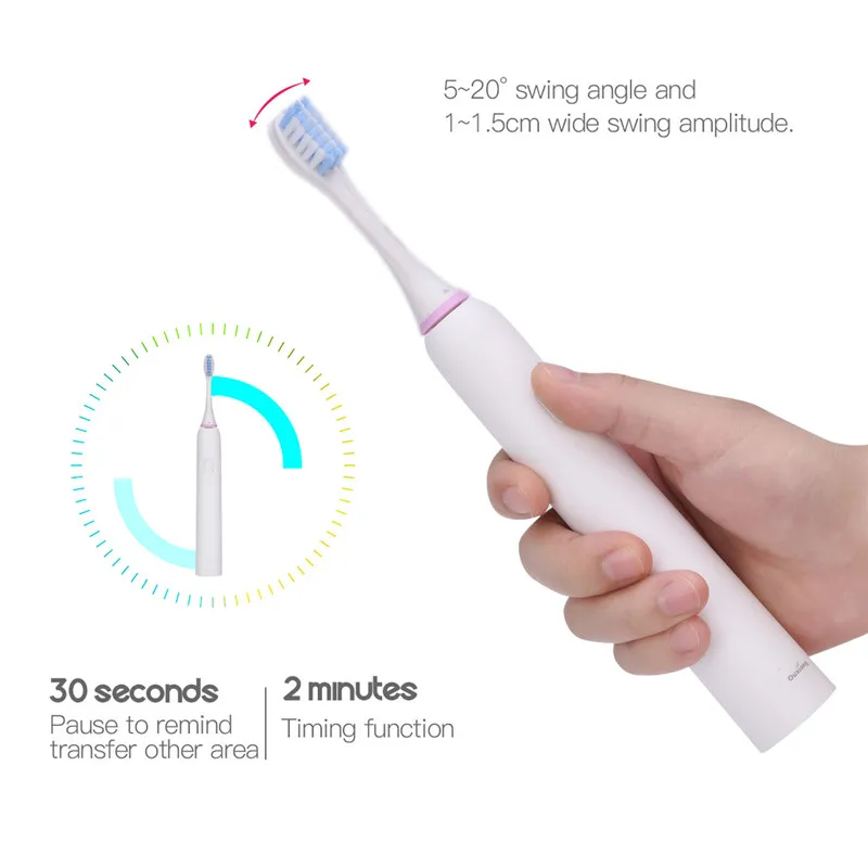 

Ultrasonic Electric Toothbrush USB Fast Charging Rotating Tooth Brush Oral Hygiene Sonic Vibrating Toothbrush Voice Function 0