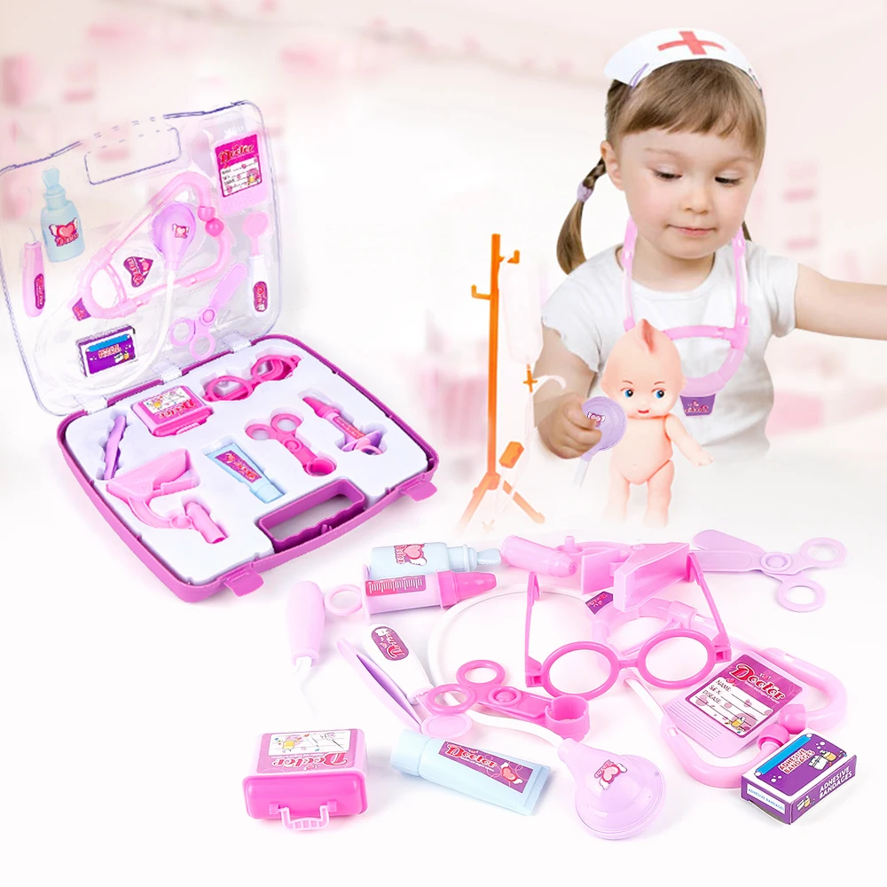 

Boys Girl Kids Simulation Doctor Pretend Play Set Toy Medicine Box Nurse Doctor Pretend Play toys kit Children Gift