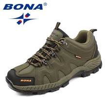 BONA, recién llegado, zapatos de senderismo de estilo clásico para hombres, zapatos deportivos con cordones para hombres, zapatillas de deporte para correr al aire libre, zapatillas de Trekking, envío gratis rápido