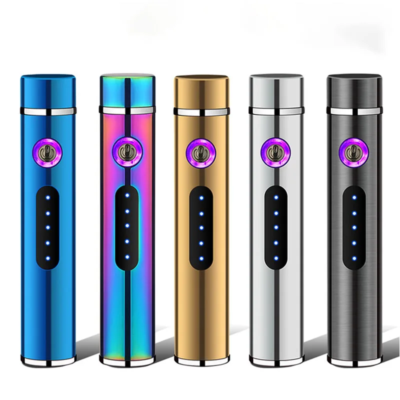 Новейшая ветрозащитная Мини Портативная USB двойная дуговая плазменная электрическая зажигалка перезаряжаемая Зажигалка для сигарет аксессуары для курения