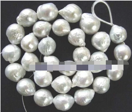 

FREE SHIPPING>>>@@ N713 12x15mm White Teardrop Freshwater Pearl Beads 15.5