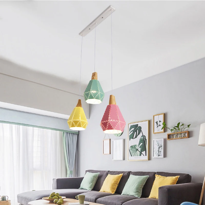 

Nordic restaurant Pendant Lights modern minimalist home restaurant lamp bar table lamp cafe LED fashion macaron lamp