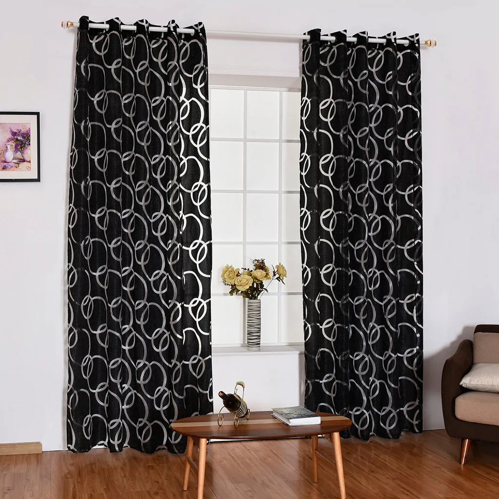 Черные шторы для спальни оконные обработки вуаль плотные шторы для гостиной кухни Cortinas para la sala