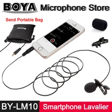 

BOYA BY-LM10 3.5mm Lavalier Microphone for iPhone X 8 7 Plus for iPad iPod Touch Xiaomi 6 Oneplus 5 Samsung Video Recording Mic