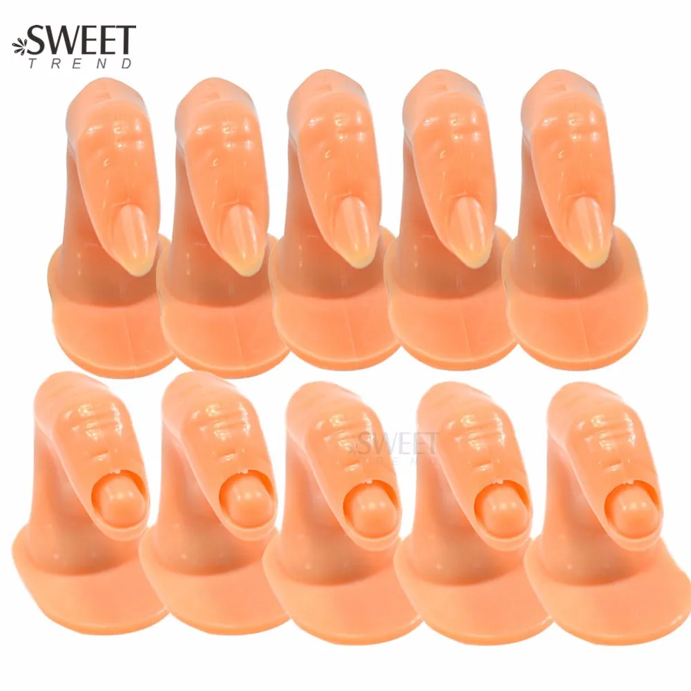

5pcs Professional Fake Nail Art Model Practice Training Finger Manicure False Nail Tips Display Salon Tools NJ209x5
