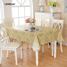 UFRIDAY Glod Pastoralen Floralen PVC Tablelcoth Wasserdichte Weizen Kunststoff Moderne Hotel Haushalt Tischdecke Weichen Flanell Tisch Decken