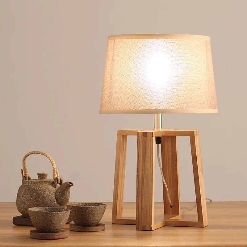 wooden bed lamp