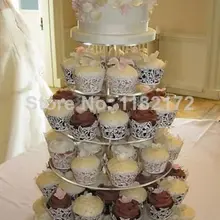 Круглый акрил Кекс Свадебный Праздничный торт Stand6 уровня Круглый красивые высококачественные акриловые кекс подставка для свадебного украшения