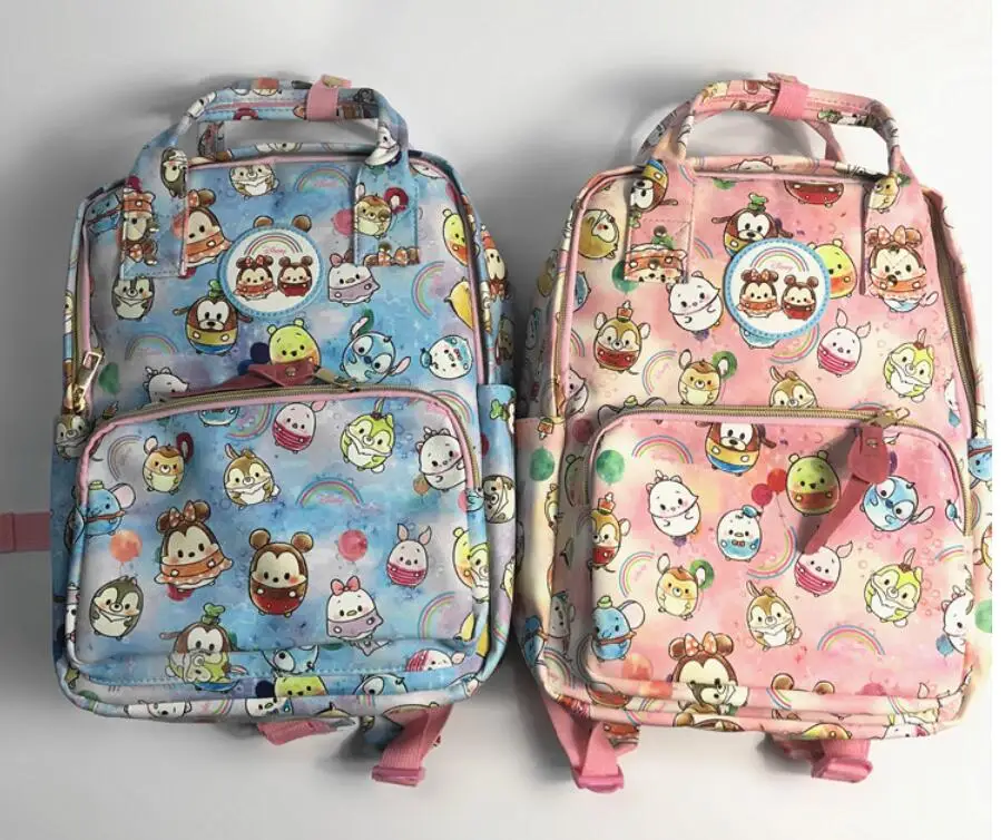 

Ufufy Rushed Canvas Cloud Series Mickey Minnie Backpack High Quality Anime Zipper Shoulder Bag School Unisex 2018 New Gift Bags