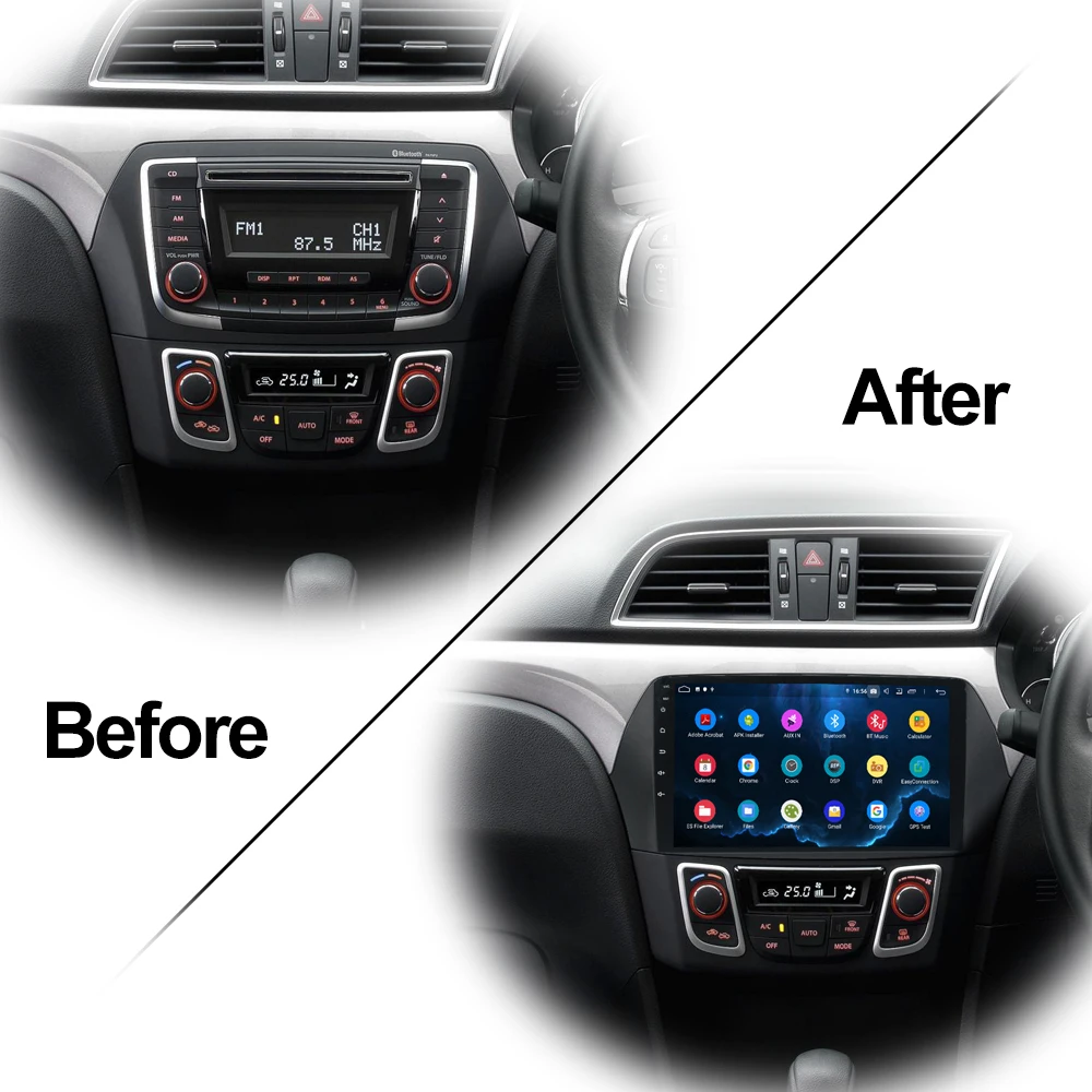 Sale Owtosin 9" Car Radio Video Player Navigation GPS Android 9.0 For Suzuki CIAZ 2013 2014 2015 2016 2017 Car 4GB RAM 32GB ROM 2