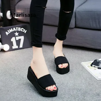 

Marlisasa Teenager Cute Comfortable Light Weight Slippers Women Fashion Height Increased Slippers Vrouwen Pantoffels F5248c