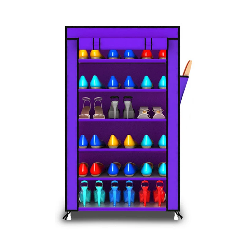 Actionclub Simple Fashion Small Shoes Rack Non-woven Cloth Shoes Storage Cabinet DIY Assembly Shoe Organizer Shelves Furniture