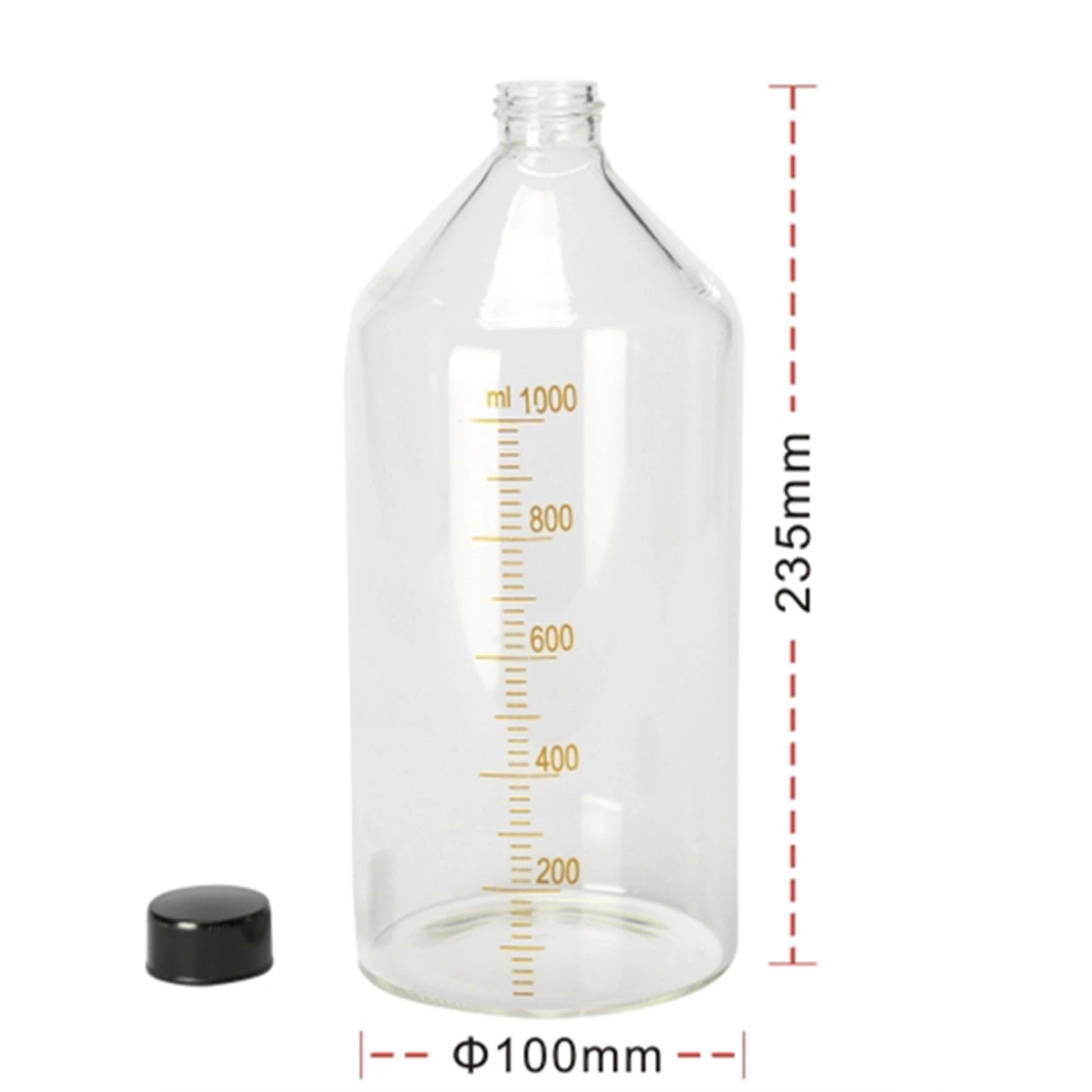 1000mlガラス製美容液 1リットルの実験装置 Glass Lab Bottles Lab Bottlesglassware Lab Aliexpress