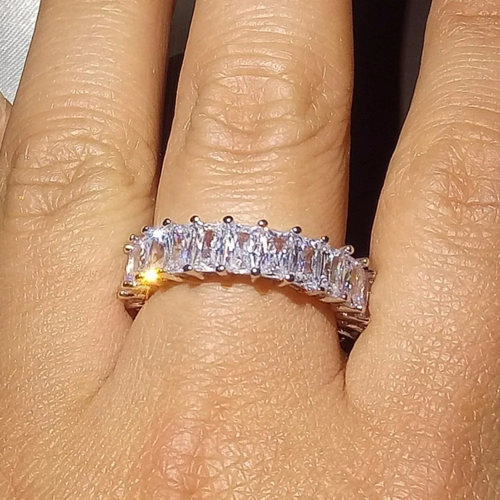 Женское кольцо из серебра 925 пробы с фианитом|wedding band ring|band ringwedding |