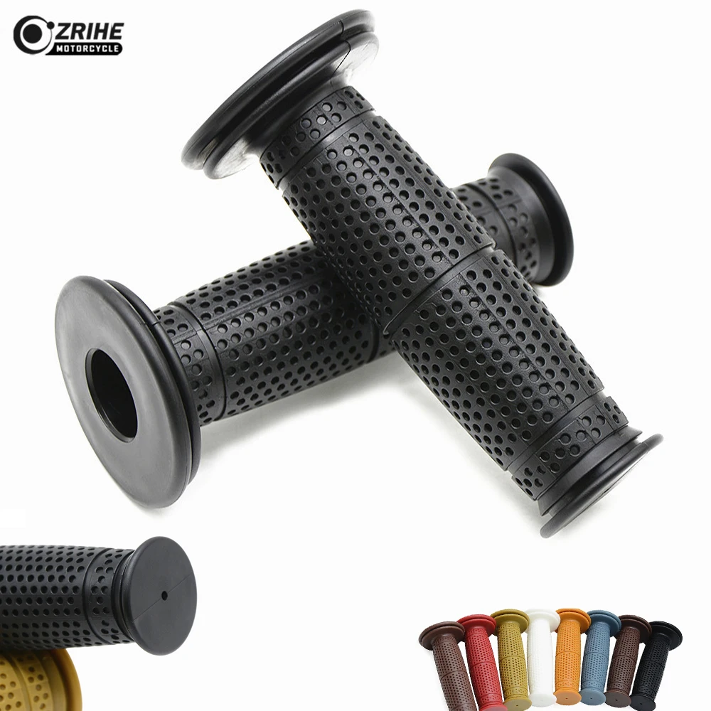 

7/8'' 22mm Motorcycle Handle Grips Silicone Cafe Racer motorbike Vintage Handlebar grip FOR YAMAHA MOTO GUZZI V9 gsx-r 1000 k3