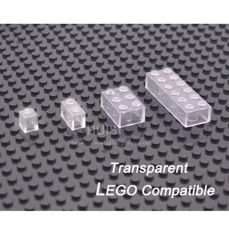 

Compatible With LEPIN Blocks Clear Transparent DIY Model Building Bricks Parts Kids Learning Educational Toys 6 Years Old 50pcs