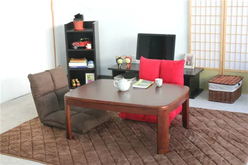 Japanese Style Kotatsu Foot Warmer Heated Table Rectangle 105cm Home Furniture Modern Wood Living Room Floor Coffee Table Wooden