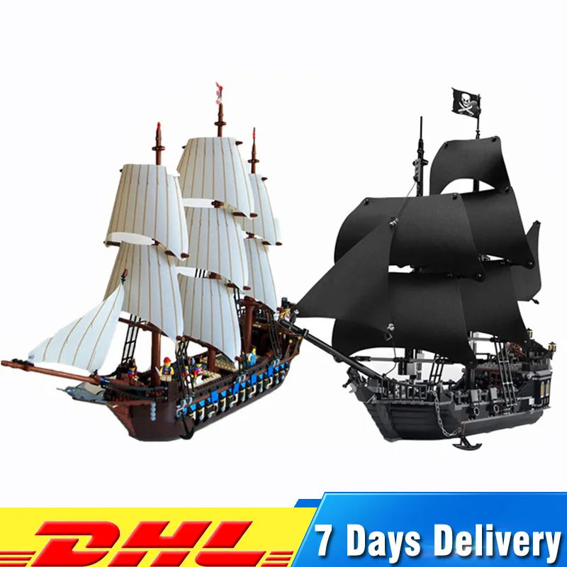 

Compatible LegoINGlys 4184 Pirates of The Caribbean The Black Pearl Ship+ 10210 Imperial Warships Model Building Blocks Toys