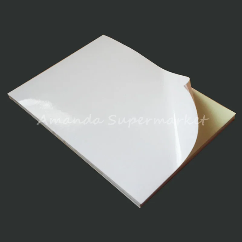 100 Adhesive Sticker Paper Glossy Surface Blank Label 210*297mm For Printer - Copy & Multipurpose - AliExpress