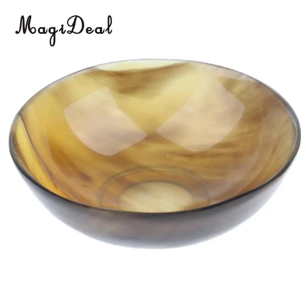 Chinese Natural Composite Palm Lathering Handcrafted Shave Bowl Random Color Suitable for Lathering Creams and Soaps