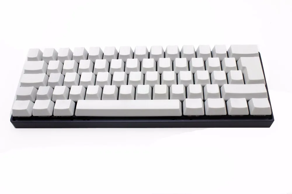 White Black Gray Orange Green Yellow Blank Thick PBT OEM Profile 62 Key ISO 61 ANSI Keycaps For MX 