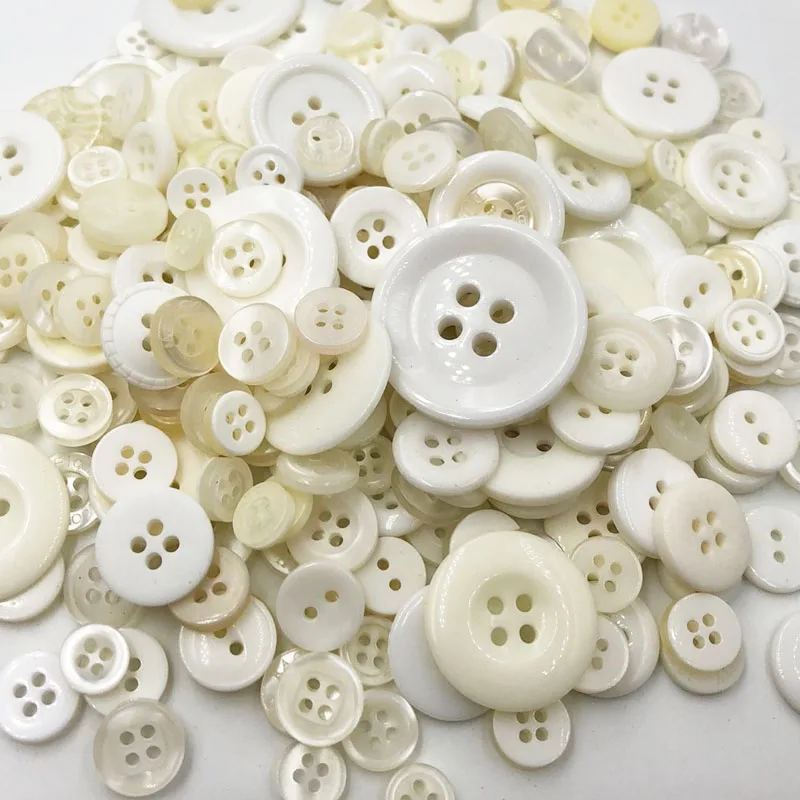 White mix size 50 Gram DIY Making Hand Knitting doll's clothing Buttons Resin Promotions Mixed Sewing Scrapbook PH218 | Дом и сад