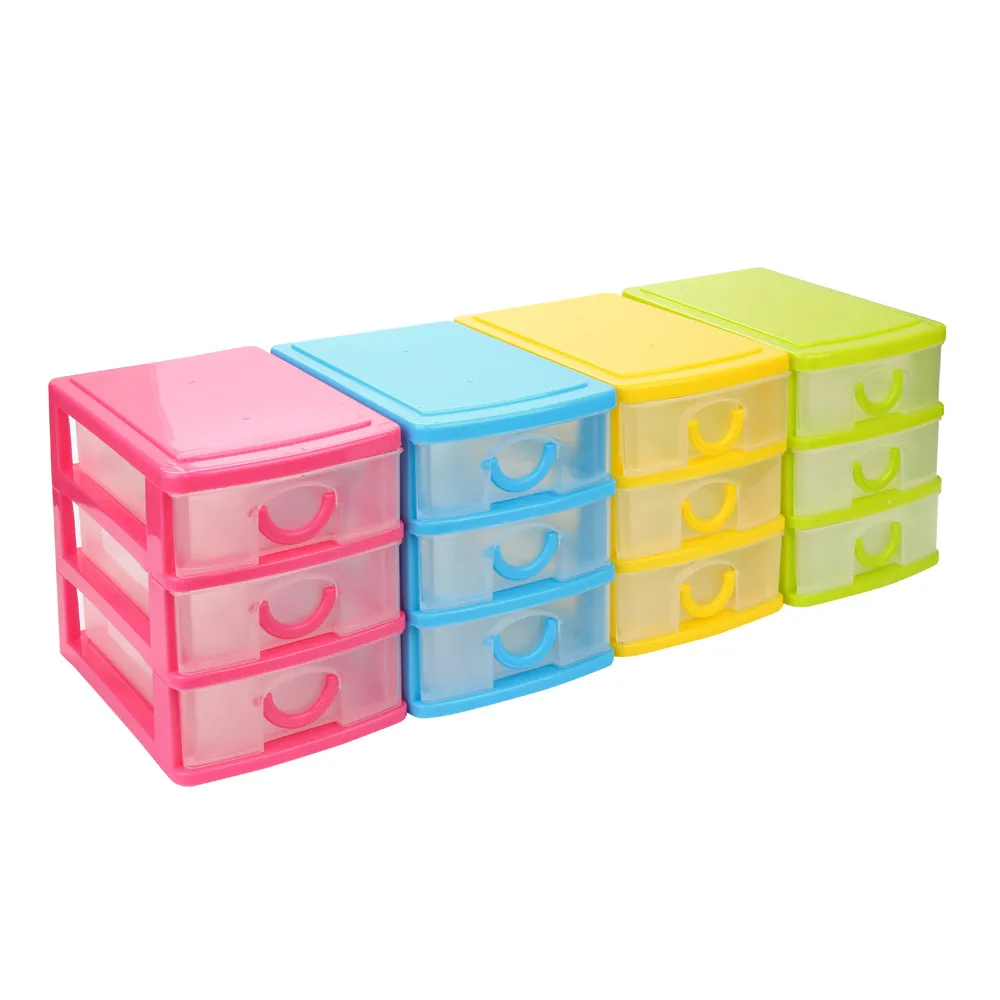 Drawer Plastic Organizer Cabinet Drawers Mini Small Desktop Storage Durable Sundries Case Objects Cajonera meuble de rangement 2