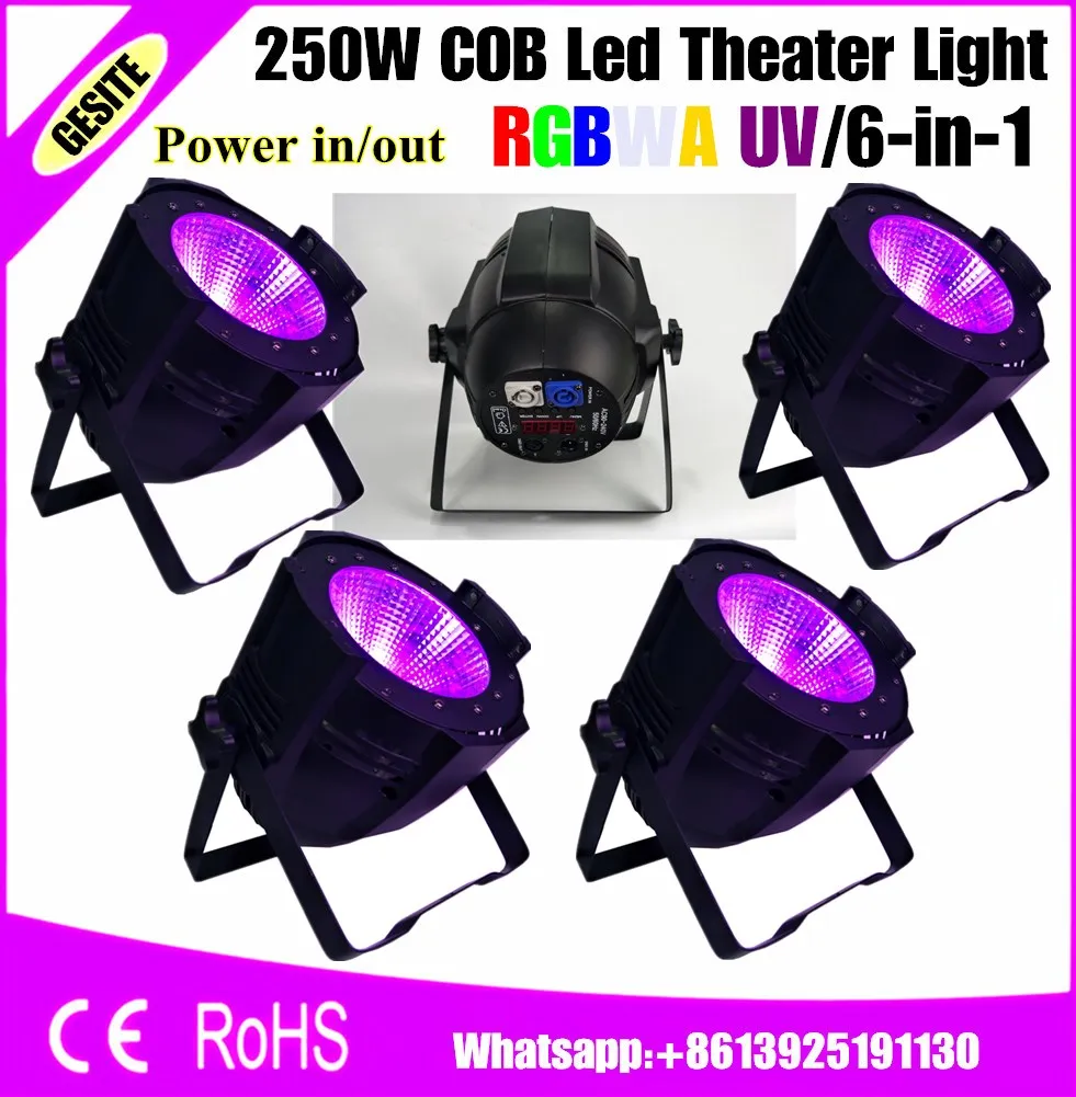 4 шт./лот 200 Вт cob Wash Par 250 RGBWA + UV 6 в 1 COB LED 64|led par|cob led parled par 64 |