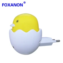 Foxanon 220 В Авто сенсор светодиодный ночник ЕС США вилка новинка современные ночные светильники настенные лампы светильники домашний Декор Спальни подарки для детей