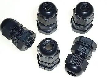 

100pcs x 12mm Compression Cable Glands Black Waterproof IP68 M12 TRS Stuffing gland FREE SHIPPING