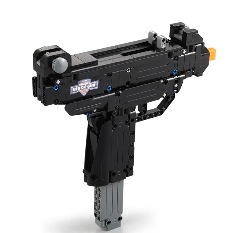 359 шт Diy строительные блоки Военная серия мини пистолет УЗИ De Tech модель совместима с L бренд игрушки для детей подарок