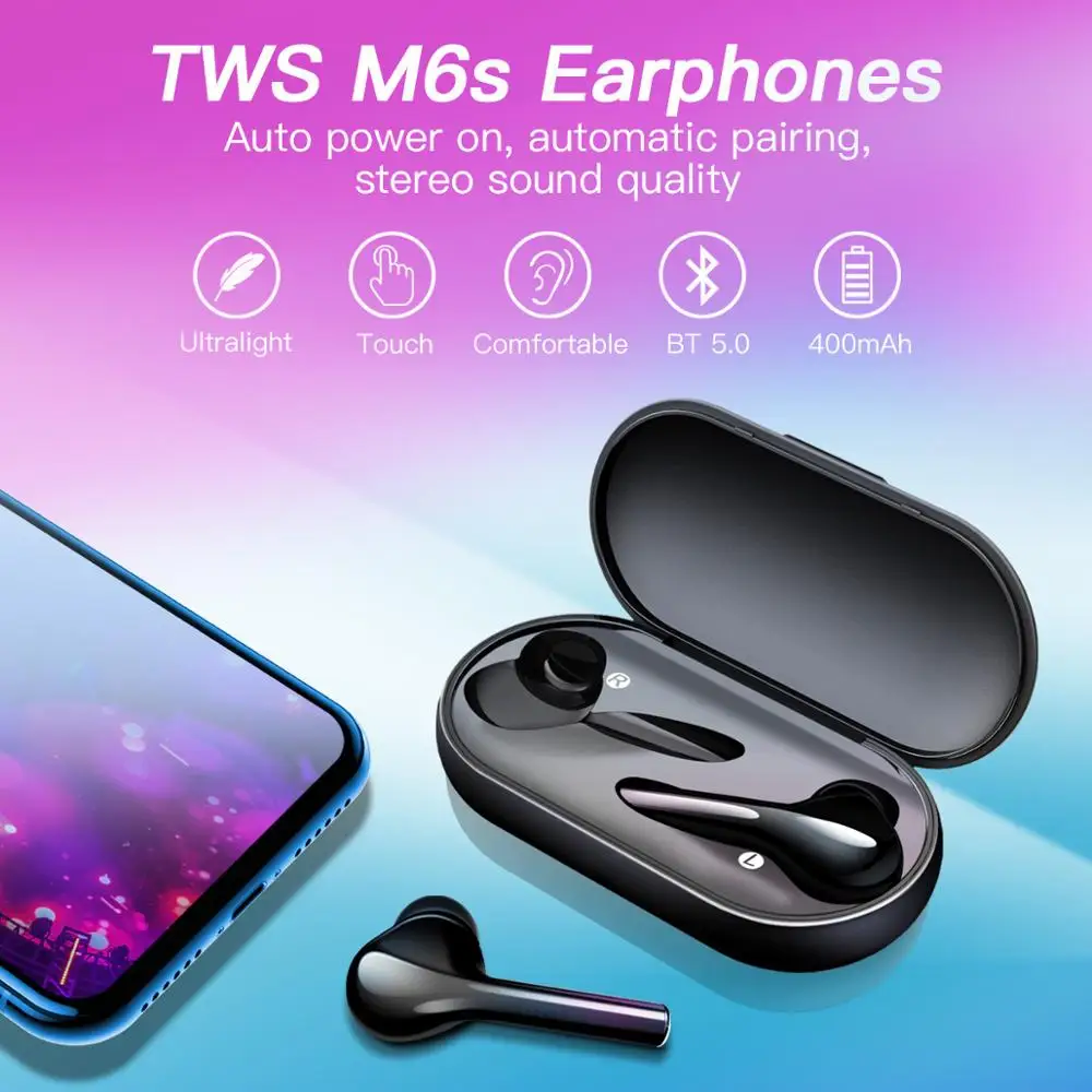 Ankndo Tws Bluetooth Earphones Mini Wireless Earbuds HIFI Sound Sport Earphones Stereo 5.0 Headset For Smartphone Devices