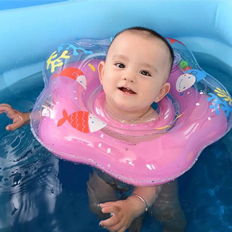 Детские плавательный круг для шеи Круг безопасности младенческой бассейн утолщаются новорожденных купальный кольцо купальный надувные