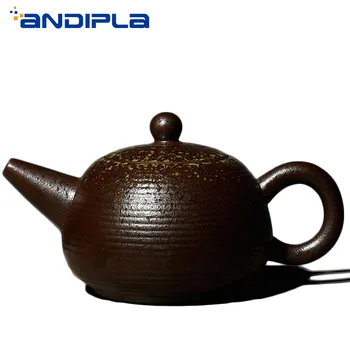 

150ml Japanese Style Glaze Coarse Pottery Teapot Handmade Brew Tea Maker Pot Kung Fu Tea Set Kettle Vintage Teaware Home Decor