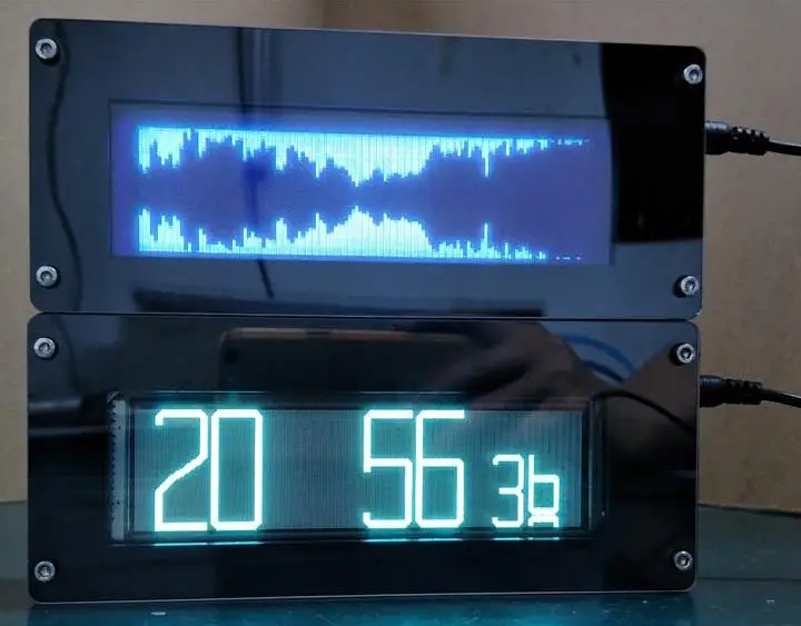 VFD FFT музыкальный индикатор спектра vfd часы дисплей VU метр экран аудио сигнал AUX для автомобиля Усилитель супер светодиодный o светодиодный