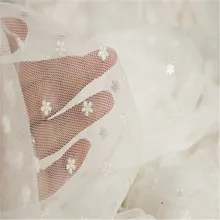 TOOGOOD 1Yard Polka Dot Embroidered Tulle Mesh Lace Fabric French Gauze Lace For Dress Party Decoration mesh insert polka dot knee length bodycon dress