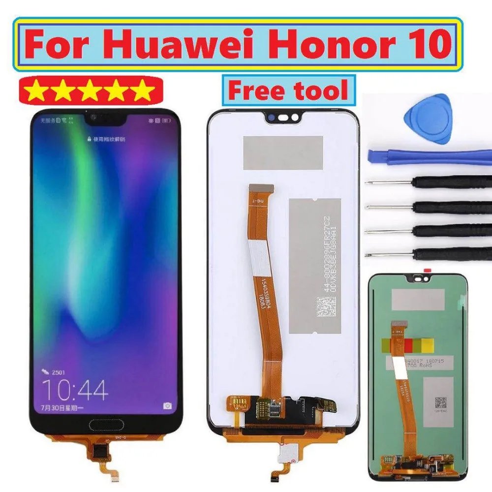 

100% tested 5.8 inches for Huawei Honor 10 LCD honor 10 LCD display + touch screen digitizer component no fingerprint