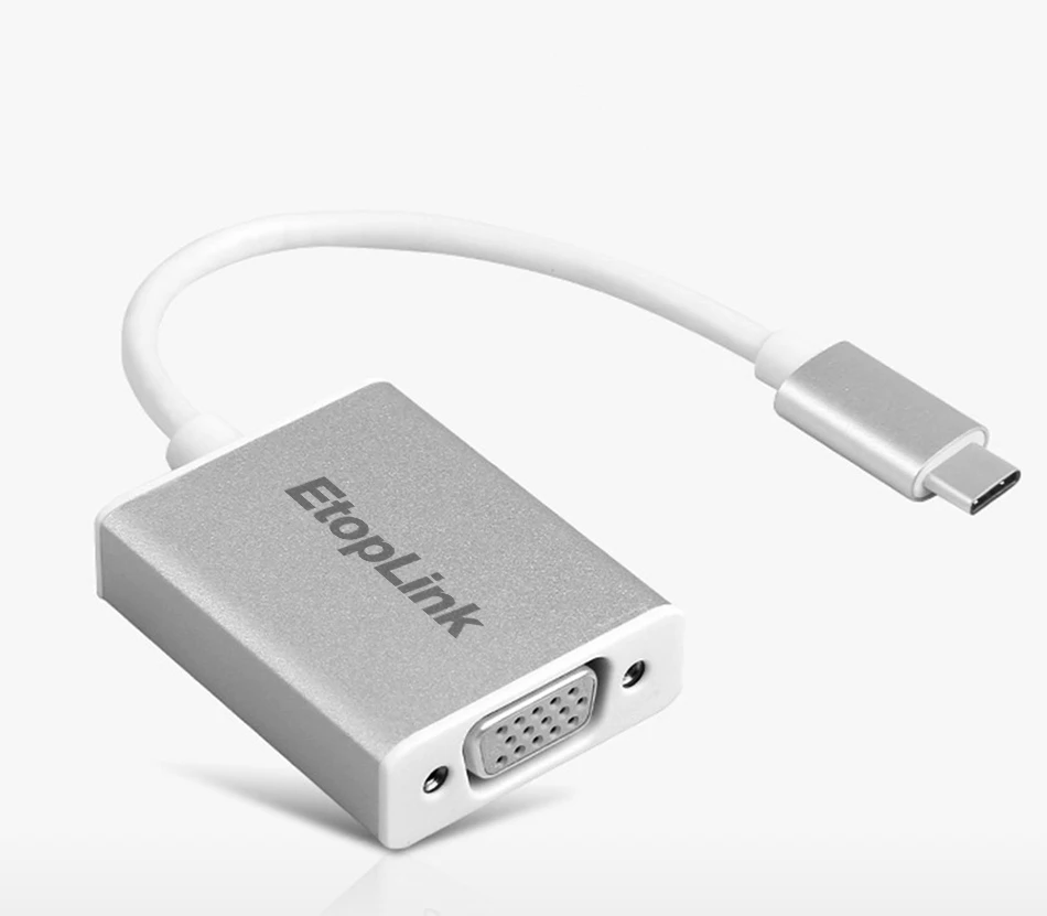 EtopLink USB-C VGA адаптер USB 3,1 Тип C USB-C Женщин VGA Кабель-адаптер для нового Macbook 12 дюймов Chromebook Pixel S9 S8