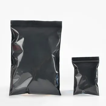 

100pcs PE black self-sealing opaque sealed bag colored food candy packaging bags light-proof blackout plastic pouch