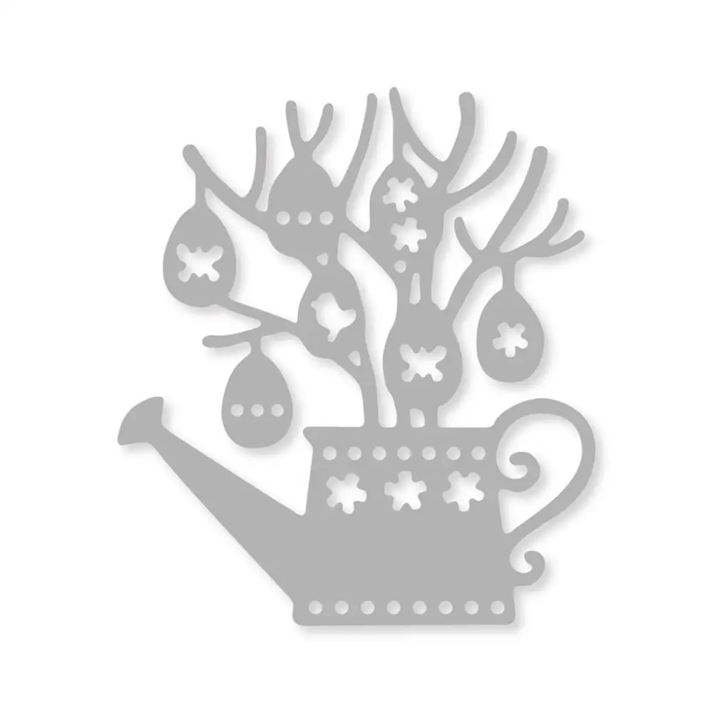 

ForeWan Watering Pot Frame Metal Steel Cutting Dies Stencils for DIY Scrapbooking Crafts Paper Decorative Cards Embossing Dies