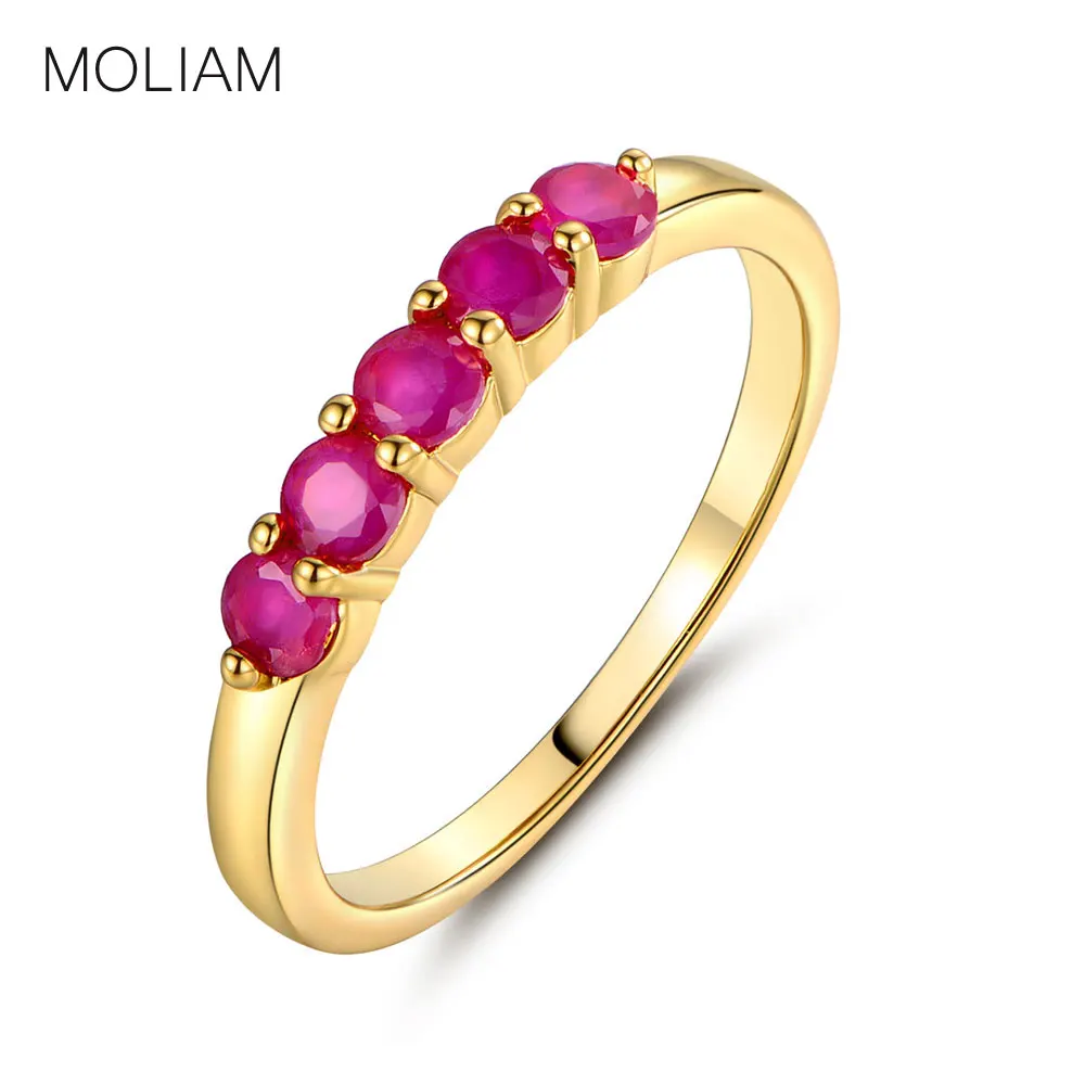 

MOLIAM Fashion Brand New Round Rings Gold-Color AAA Cubic Zirconia Crystal Element Engagement Band Ring Women MLR081