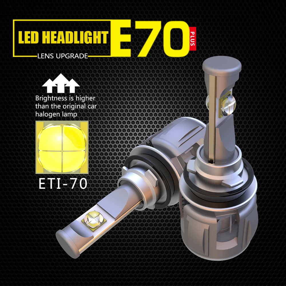 

Super Bright JGAUT XP70 ETI Chips H11 Car LED Headlight 50W 8000LM 6000K 12V Bulbs Hi-Lo Beam Fog Driving Lights Bulb car-style
