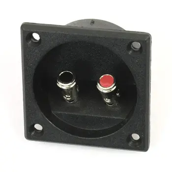 

5x Square Shape Double Binding Post Type Speaker Box Terminal Cup Black