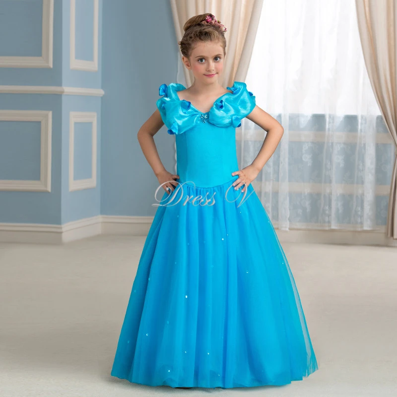 spa colored flower girl dresses