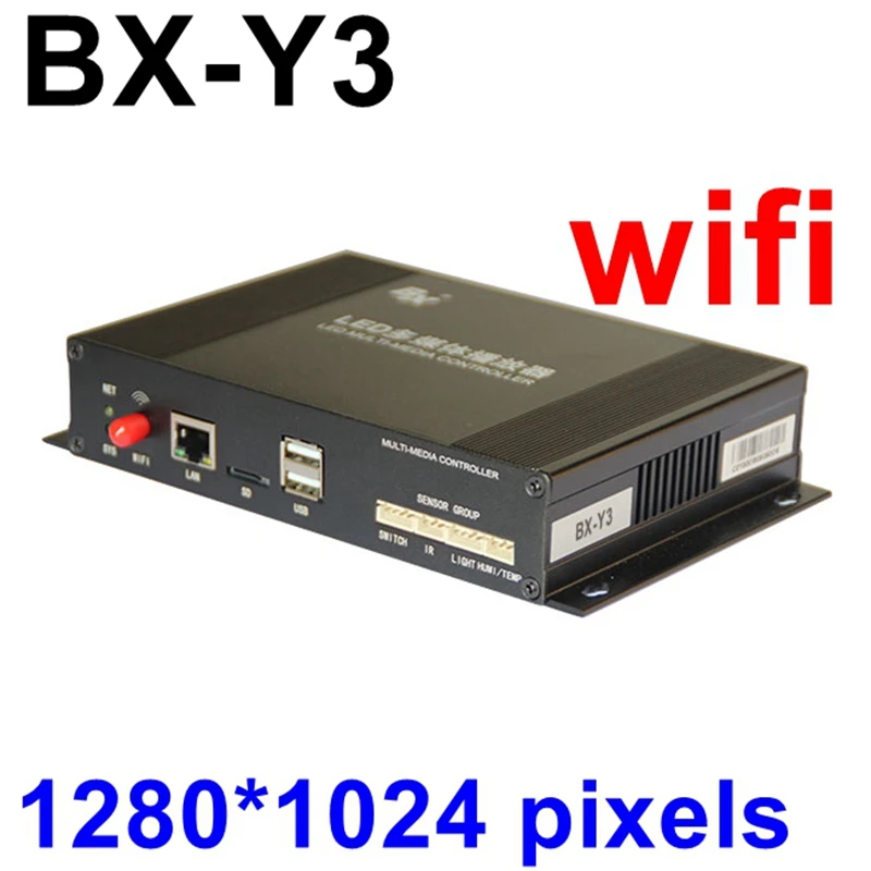 

BX-Y3 wifi full color asynchronous LED control card 1280*1024 pixels Video Multi-media Player USB led controller sending box