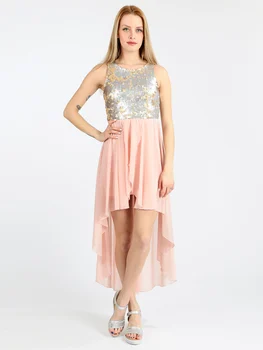

Dress with sequins and back longer