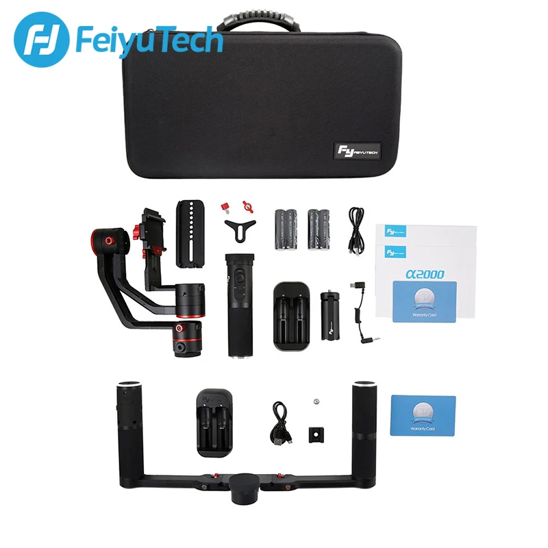 Flash Deal FeiyuTech a2000 3 Axis Gimbal DSLR Camera Stabilizer Handheld Grip for Canon 5D SONY Nikon 2000g Payload Bluetooth with bag 5