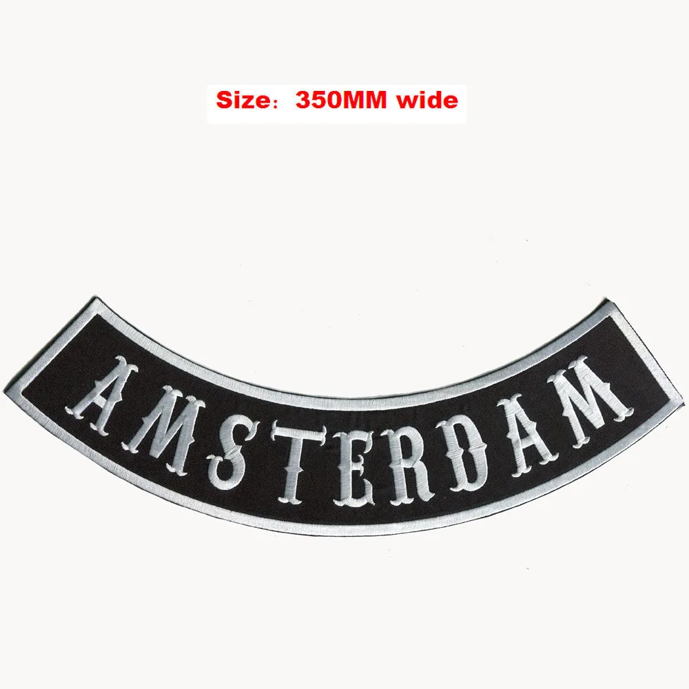 AMSTERDAM rocker jacket for full back embroidery patch 350MM wide /patch biker/fabric appliques patches | Дом и сад